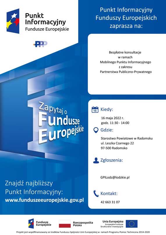 Plakat / Punkt Informacyjny Funduszy Europejskich - Radomsko