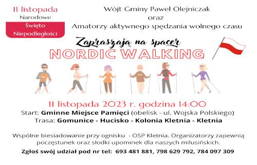 Grafika /11 listopada 2023 Nordic Walking Gomunice