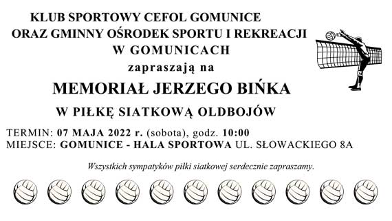 Plakat / Memoriał Jerzego Bińka w Piłkę Siatkową Oldbojów