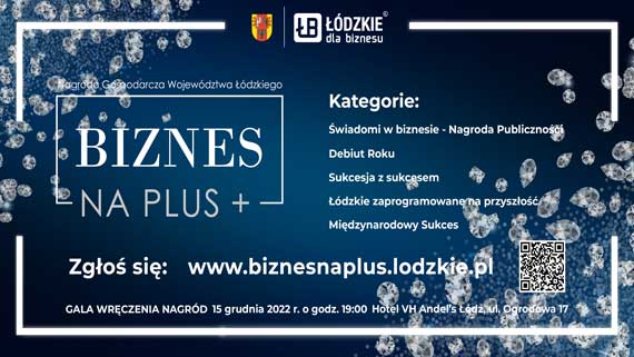 Grafika / Nagroda Gospodarcza Województwa Łódzkiego - Biznes na PLUS