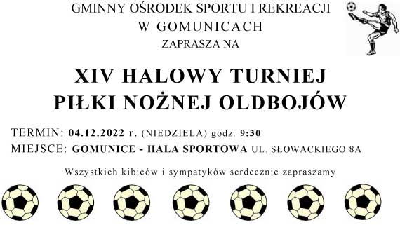 Plakat / XIV Halowy Turniej  Piłki Nożnej Oldbojów