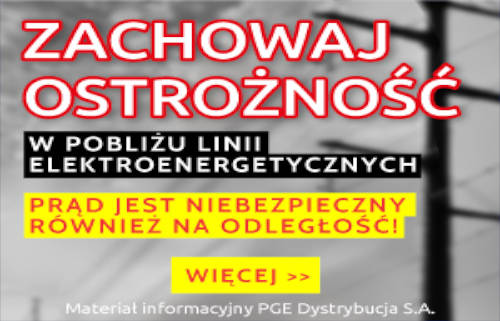 Grafika /Zachowaj ostrożność w pobliżu lini elektroenergetycznych 