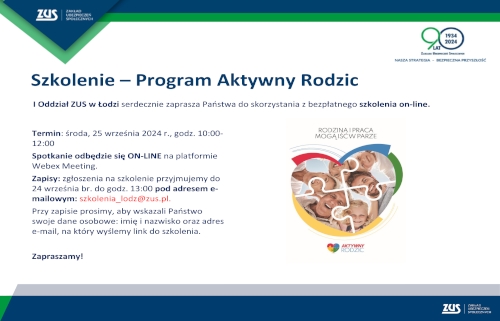 Grafika / ZUS Programu Aktywny Rodzic