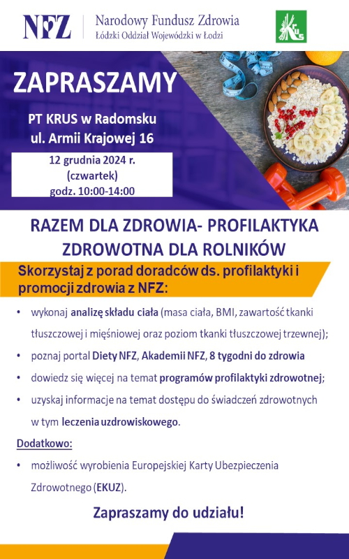 Plakat / KRUS: Dzień z NFZ