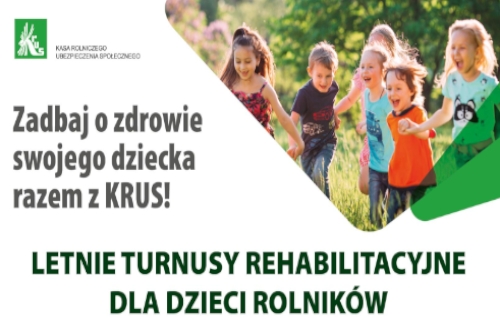 Grafika / KRUS Bezpłatne turnusy rehabilitacyjne dla dzieci w 2025r.