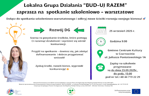 Grafika / BUD-UJ RAZEM  Rozwój przedsiębiorczości poprzez rozwijanie pozarolniczej działalności 