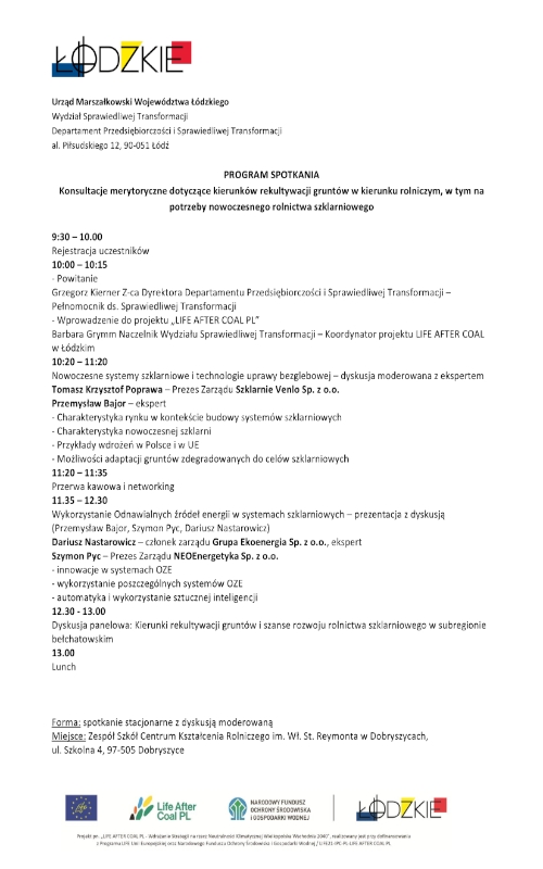 Grafika / Konsultacje merytoryczne dotyczące kierunków rekultywacji gruntów w kierunku rolniczym