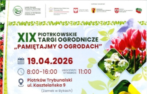 Grafika / XIX Piotrkowskie Targi Ogrodnicze Pamiętajmy o ogrodach