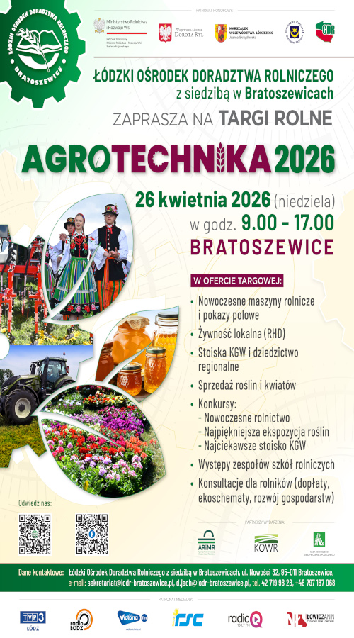 Grafika / Zaproszenie na Targi Rolne Agrotechnika 2026