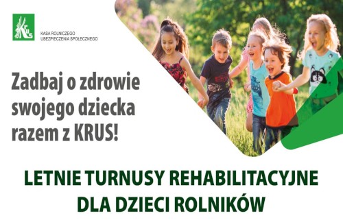 Grafika / KRUS Bezpłatne turnusy rehabilitacyjne dla dzieci w 2026r.