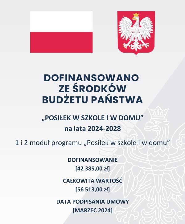 Grafika / Program Posiłek w szkole i w domu na lata 2024-2028